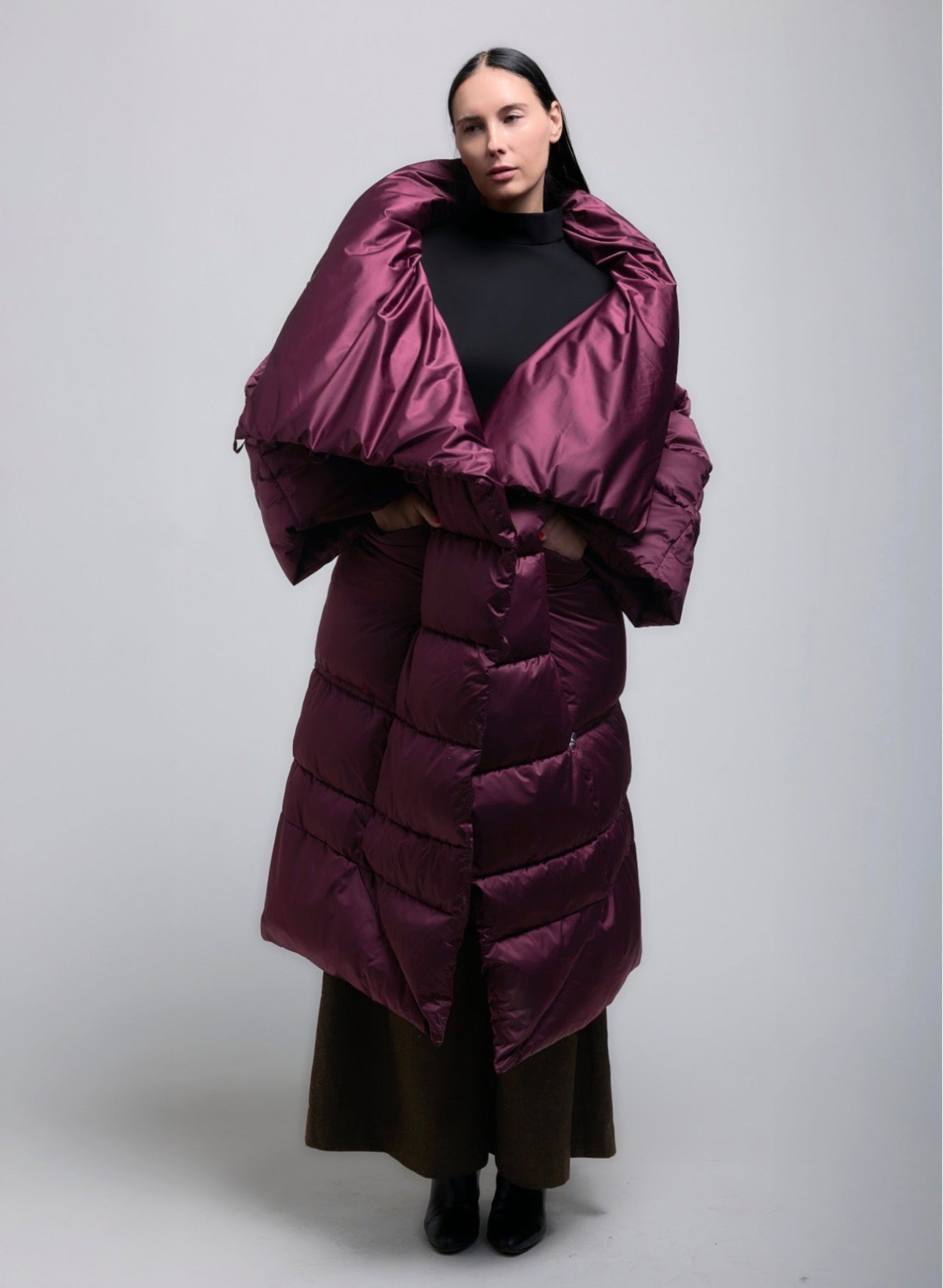 Puffer Coat - Burgundy - Meg