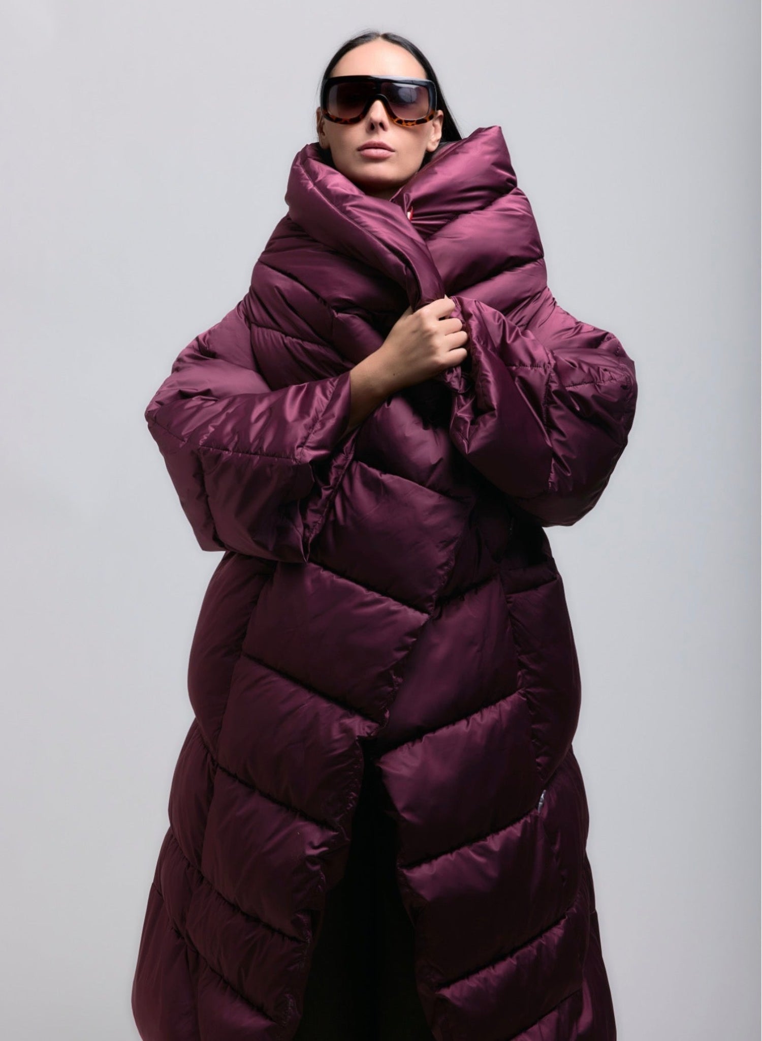 Puffer Coat - Burgundy - Meg