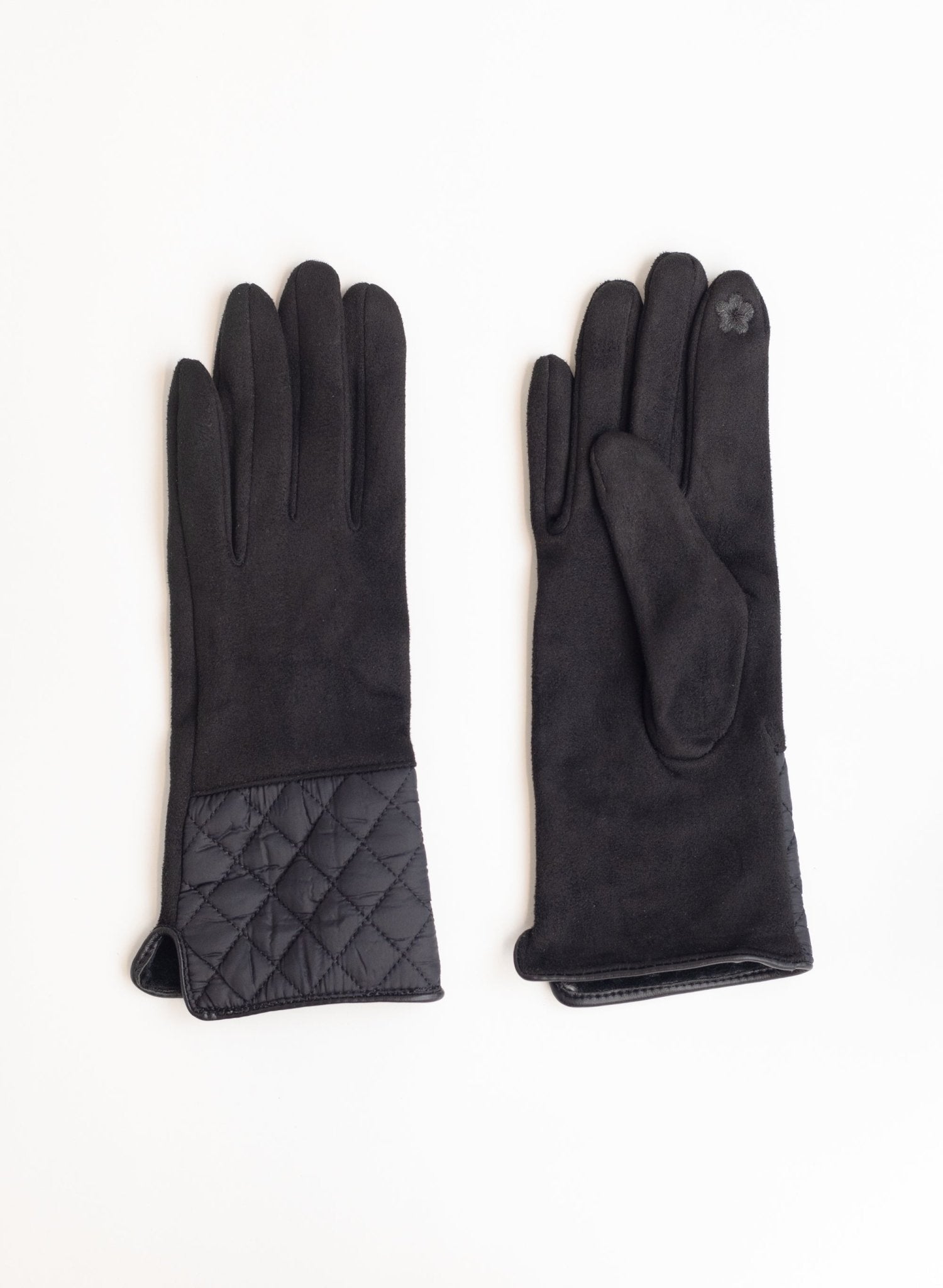 Quilted Classic Gloves - Black - Meg