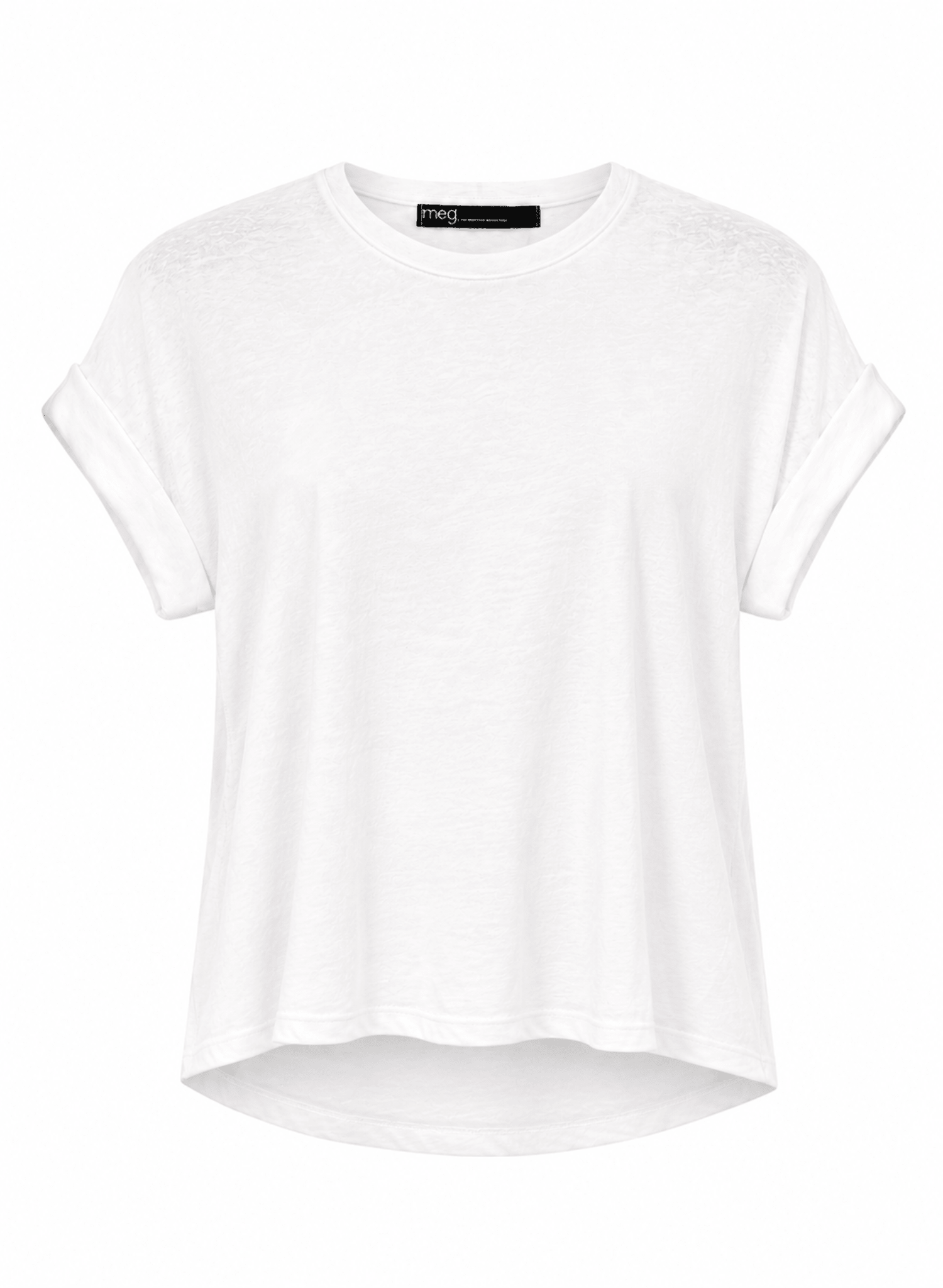 Relaxed Fit Tee - White - Meg