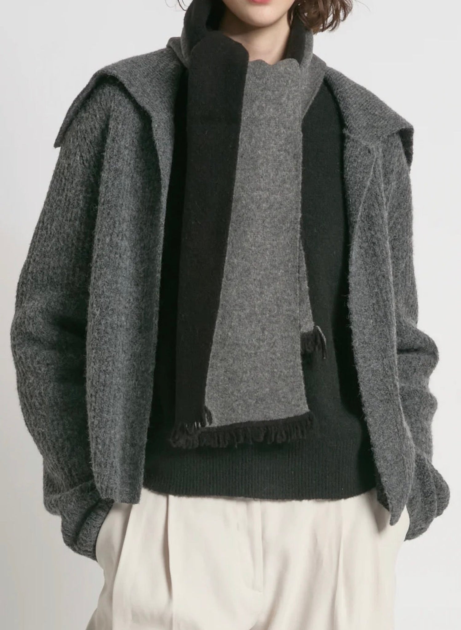 Reversible Scarf - Black - Meg