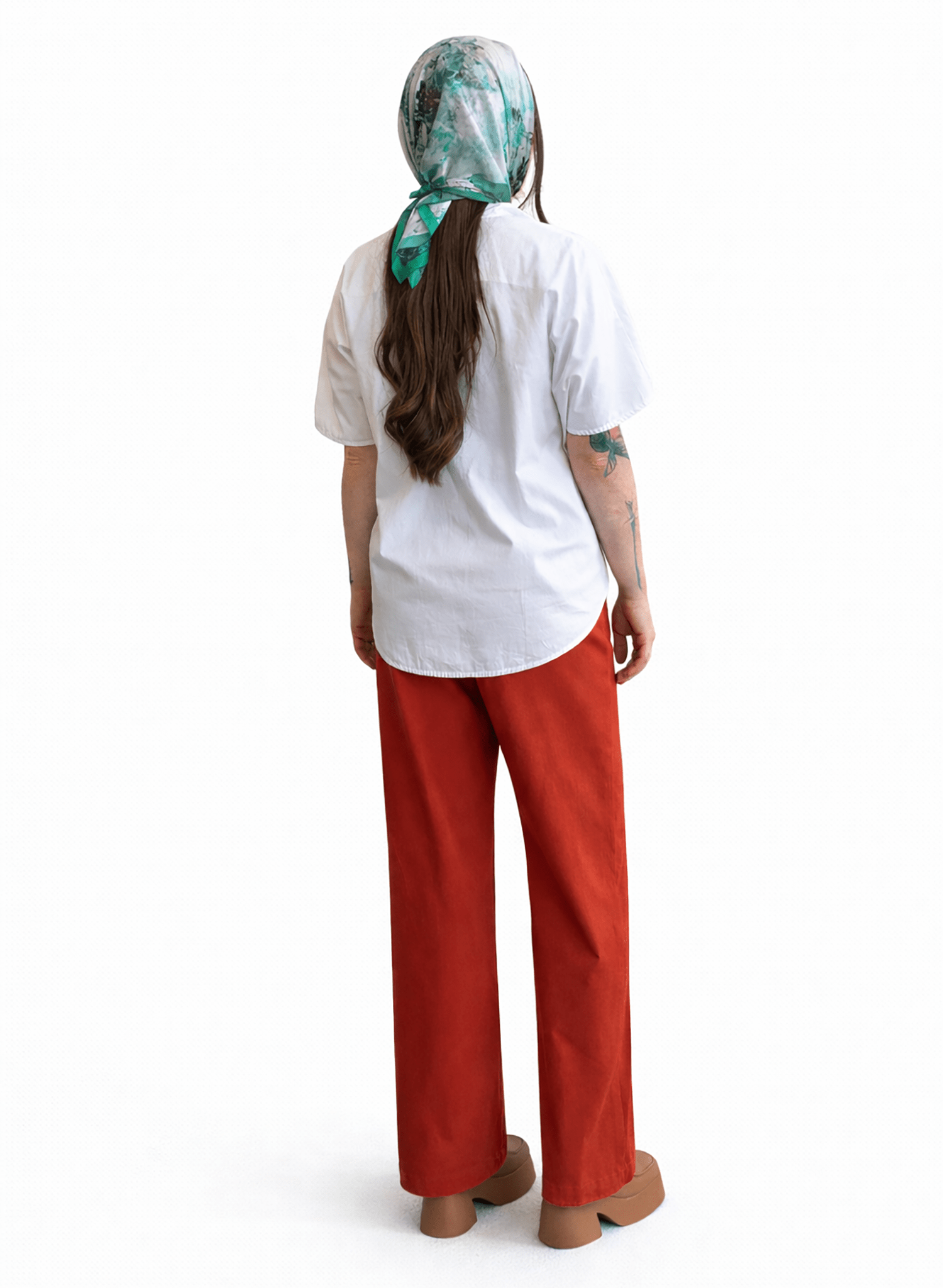 Rounded Hem Shirt - White - Meg