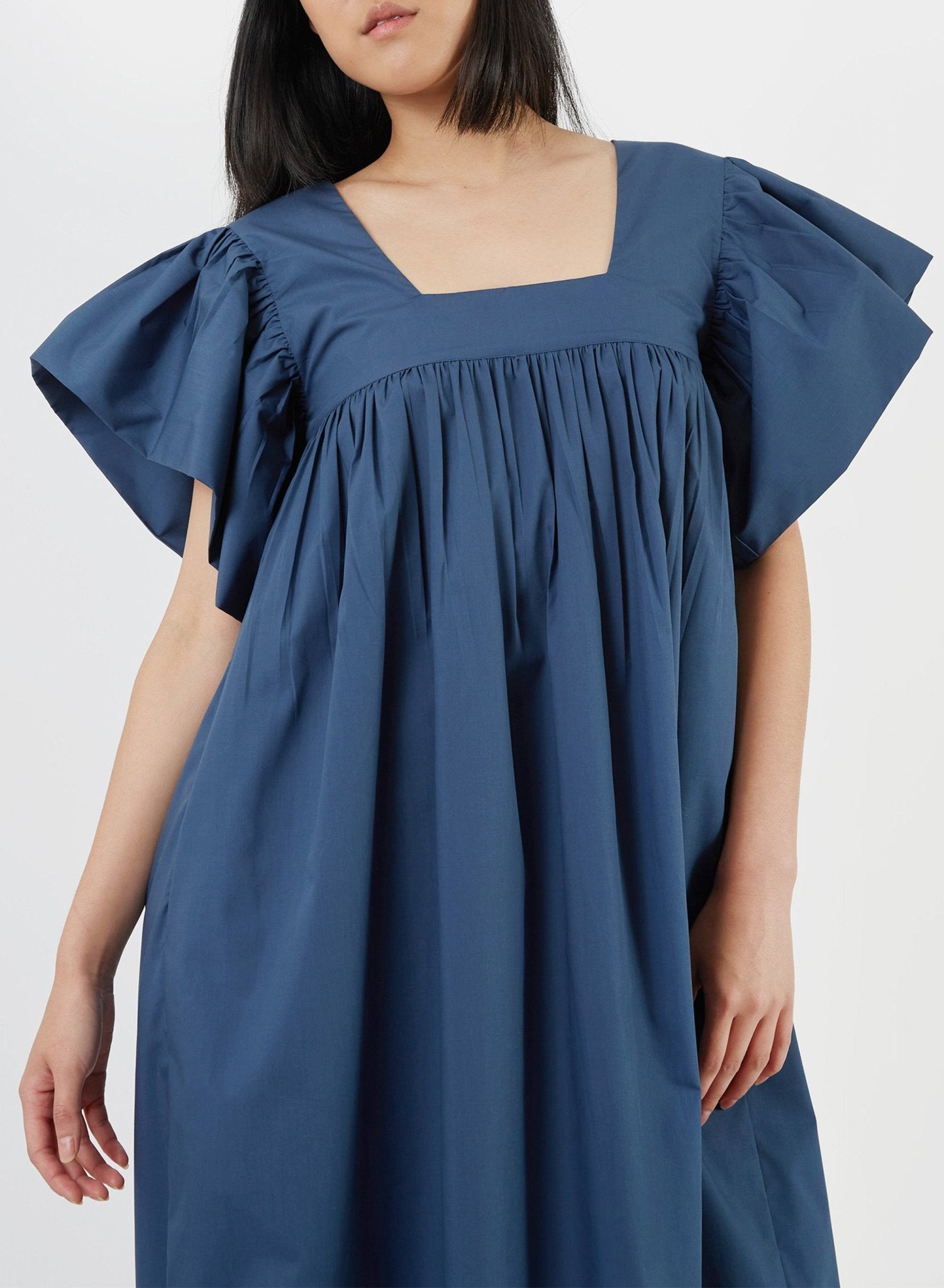 Ruffle Sleeve Babydoll Dress - Deep Ocean - Meg
