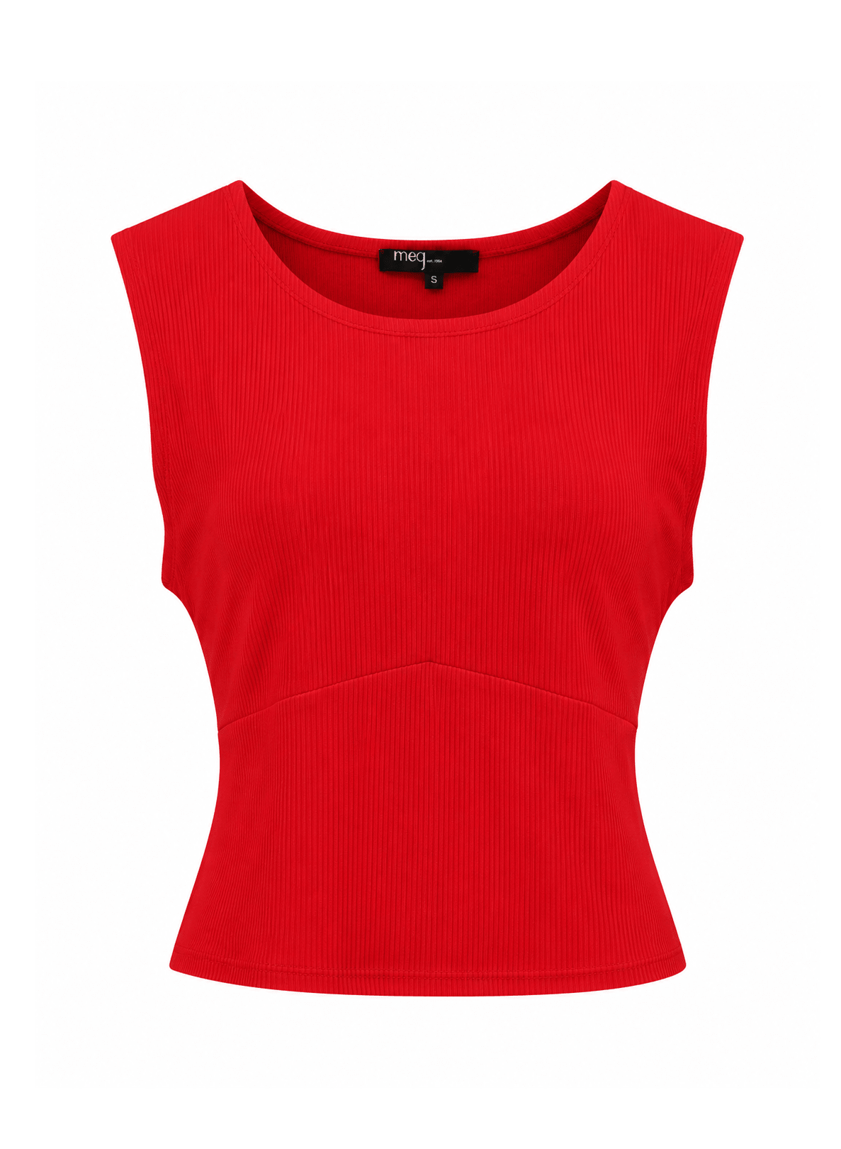 Scoop Neck Skinny Top - Scarlet - Meg