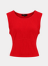 Scoop Neck Skinny Top - Scarlet - Meg