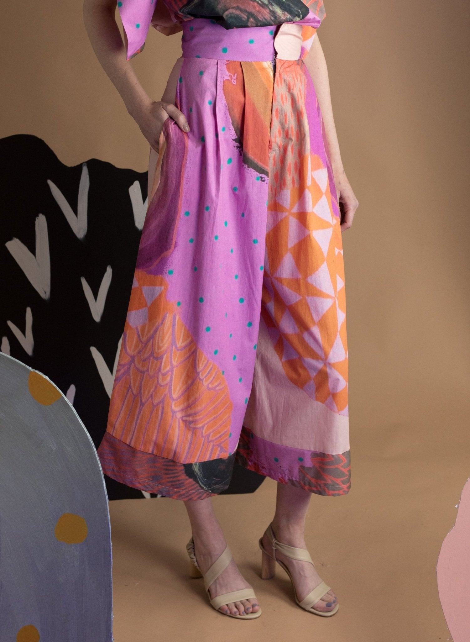 Secret Wide Leg Pant - Secret Drawer Print (PRE - ORDER) - Meg