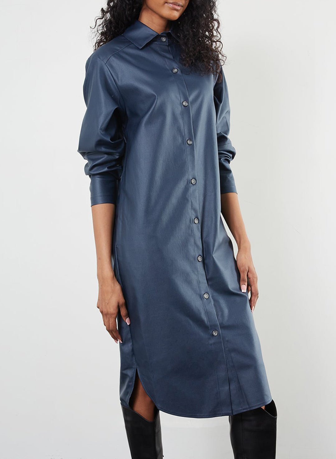 Shacket Dress - Steel Blue - Meg