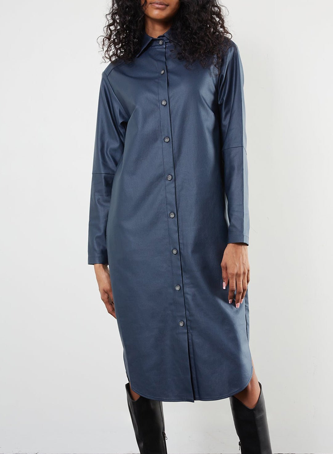 Shacket Dress - Steel Blue - Meg