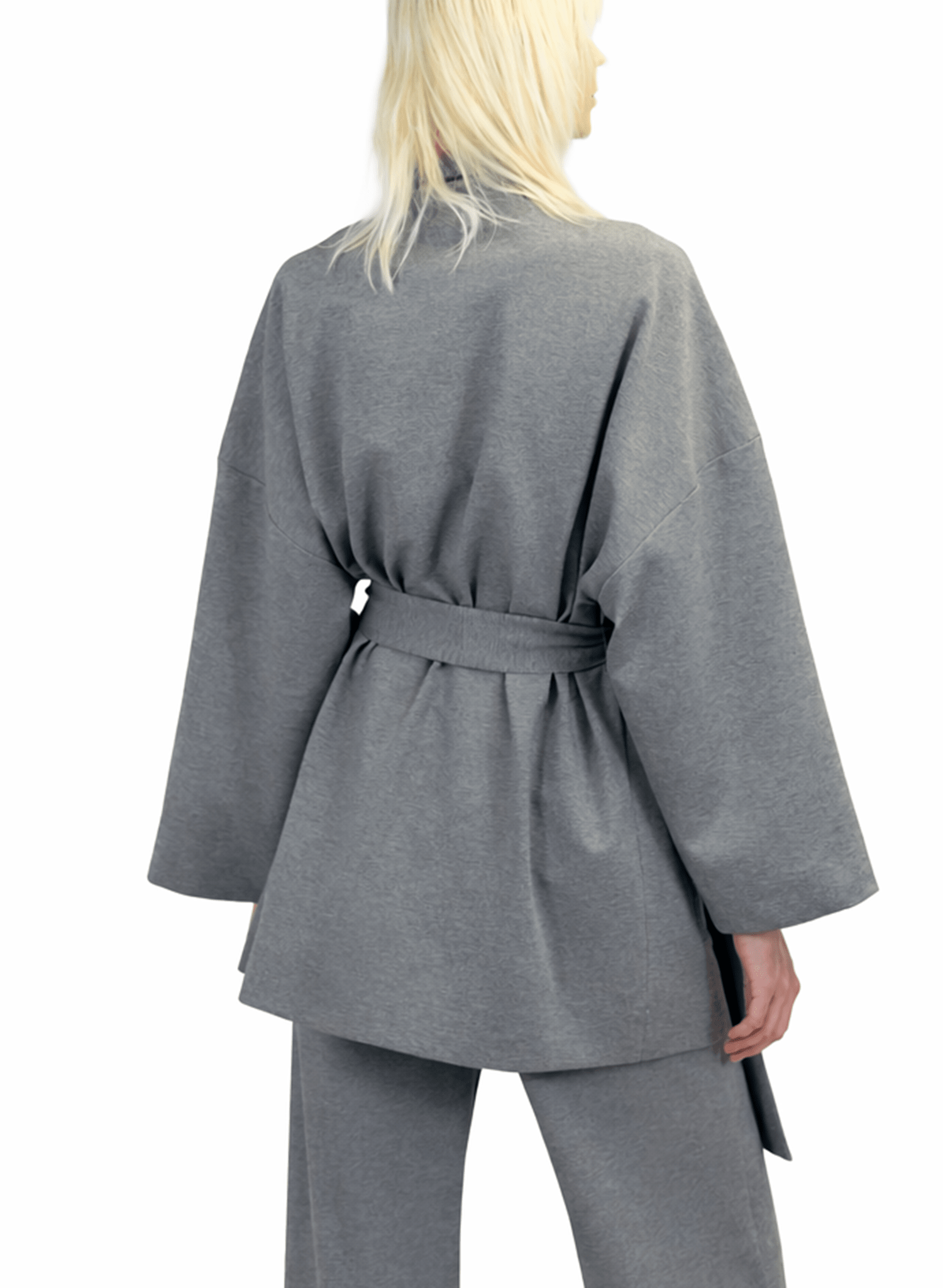 Shawl Collar Jacket - Grey - Meg