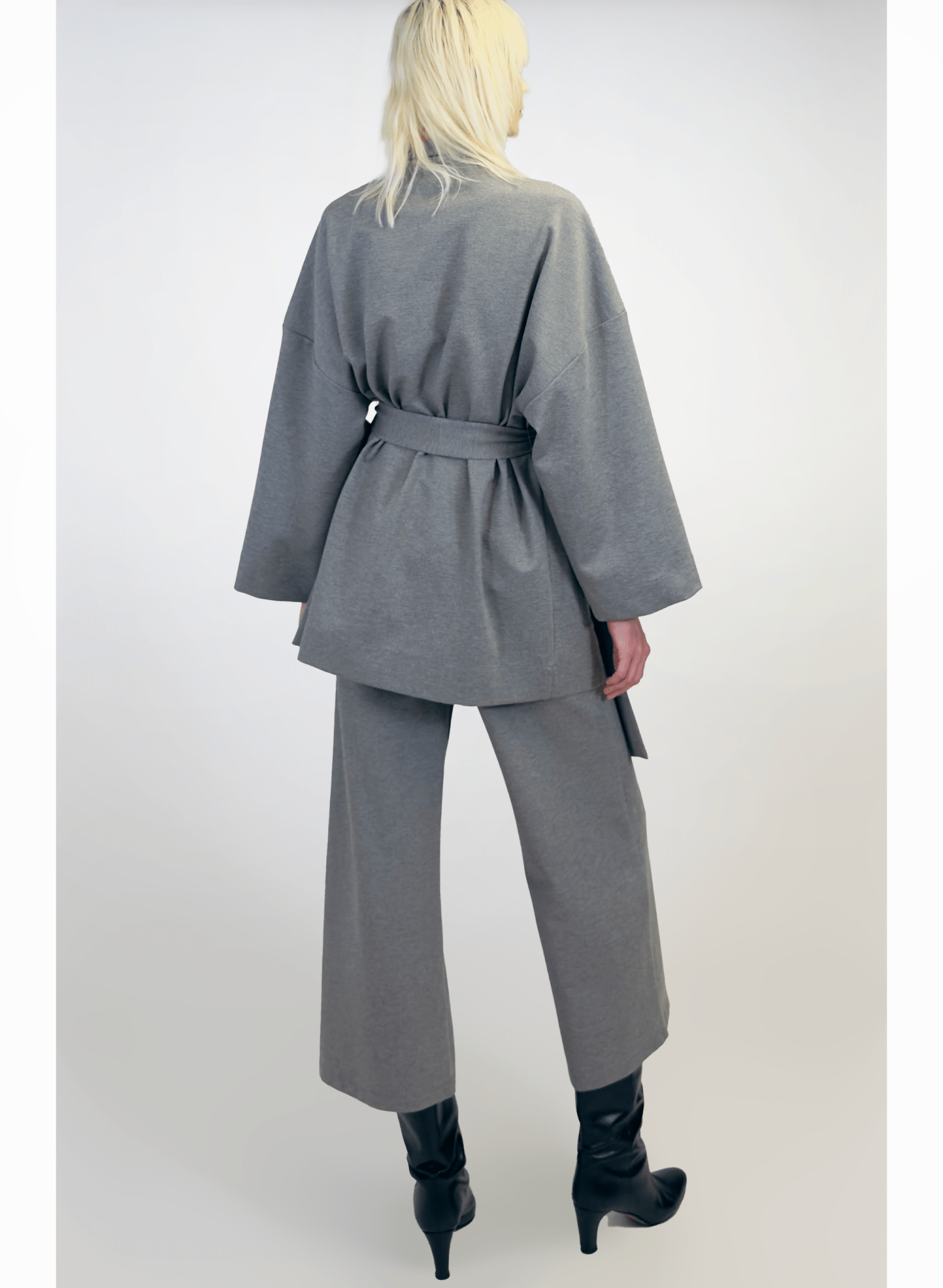 Shawl Collar Jacket - Grey - Meg