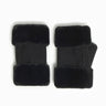 Sheepskin Shearling Fingerless Gloves - Black - Meg