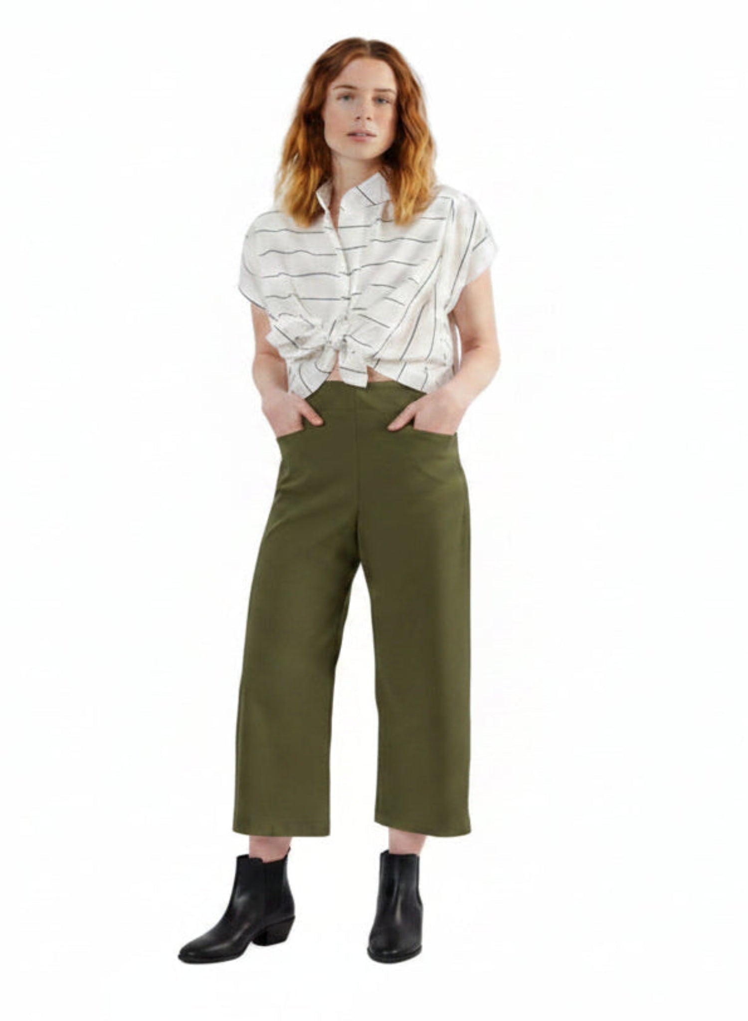 Short Odette Pant - Olive (PRE-ORDER) - Meg