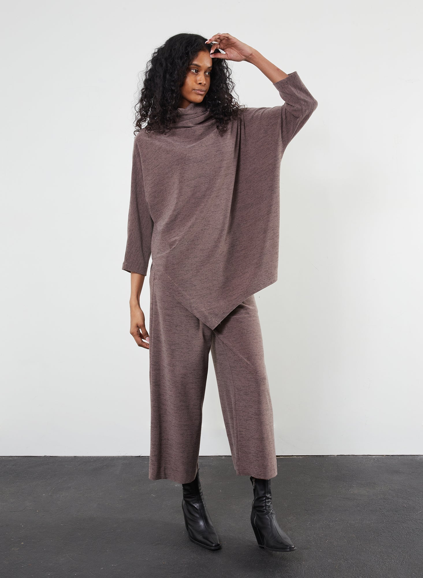 Side Slit Sweater - Taupe - M (RESALE ITEM) - Meg