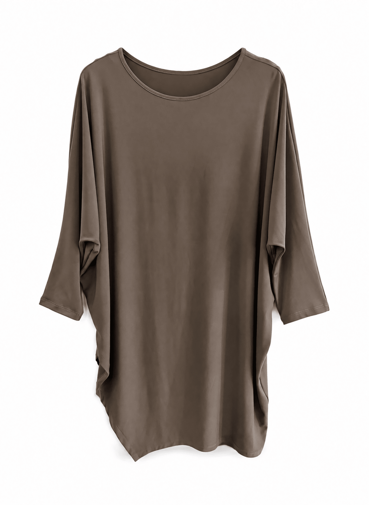 Side Slit Top - Taupe - Meg