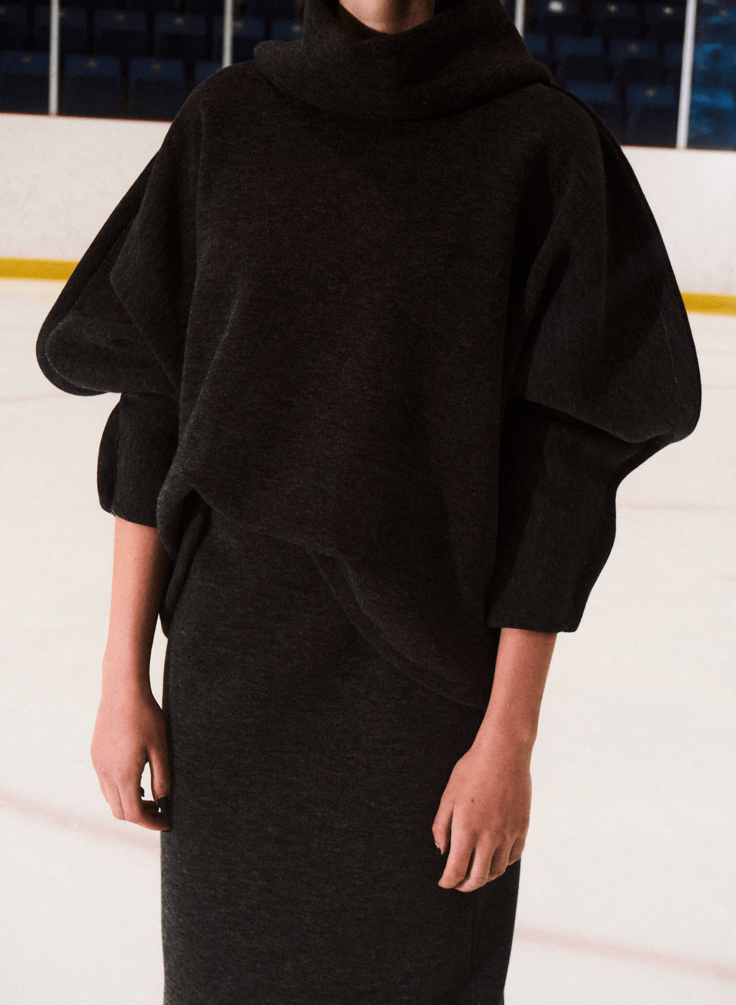 Skating Turtleneck Sweater - Charcoal (PRE-ORDER) - Meg