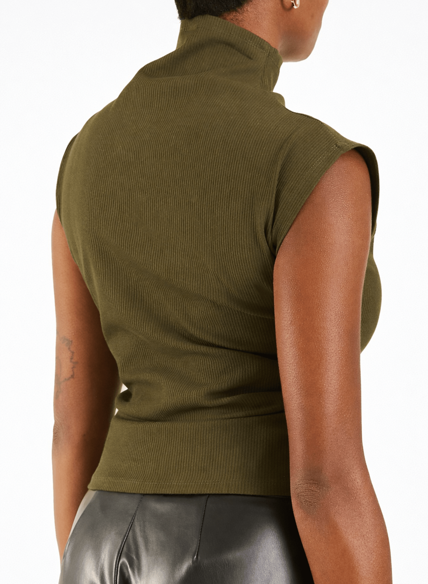 Sleeveless Skinny Top - Olive - Meg