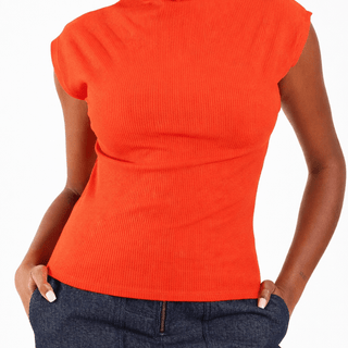 Sleeveless Skinny Top - Scarlet - Meg