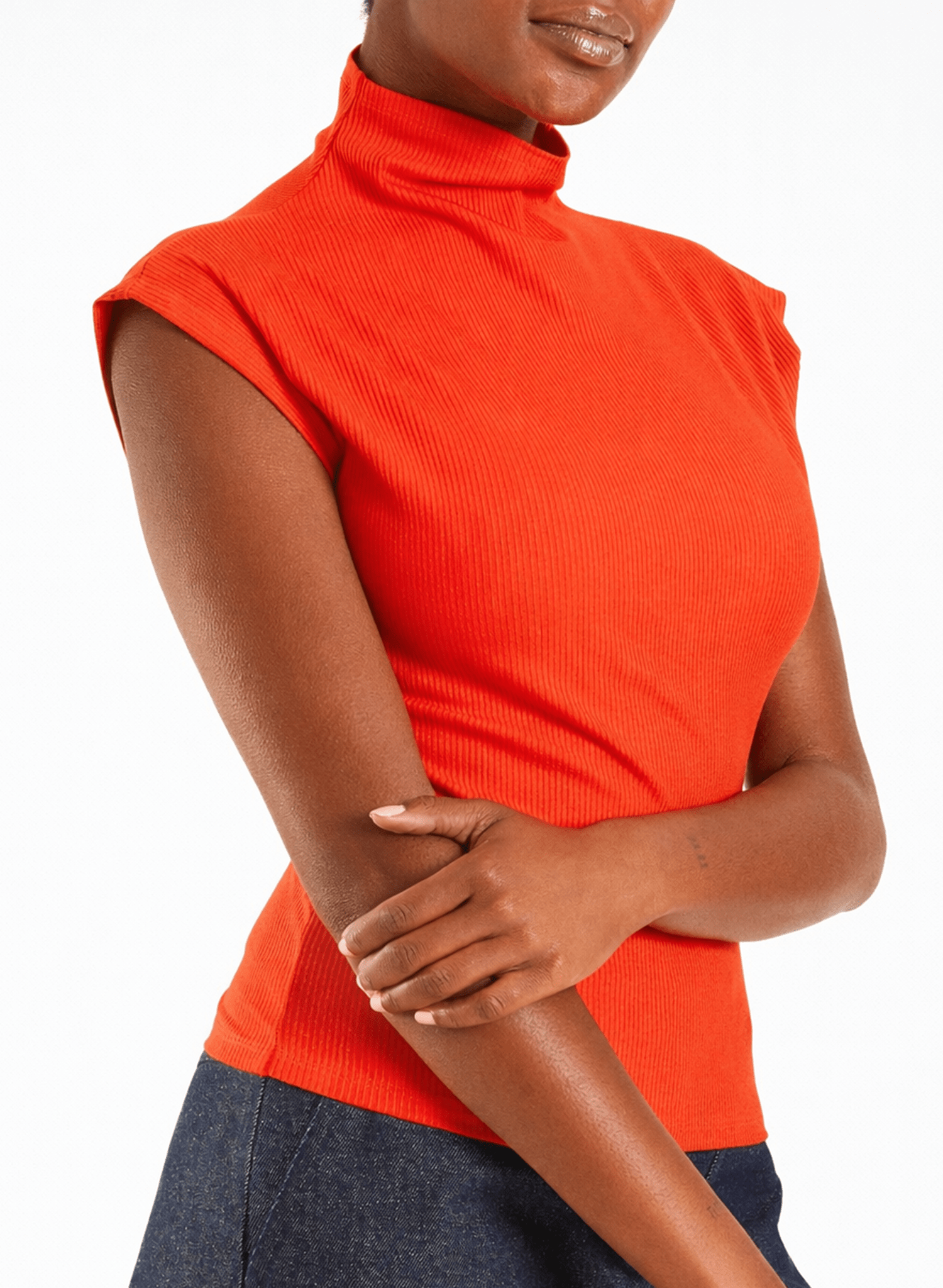 Sleeveless Skinny Top - Scarlet - Meg