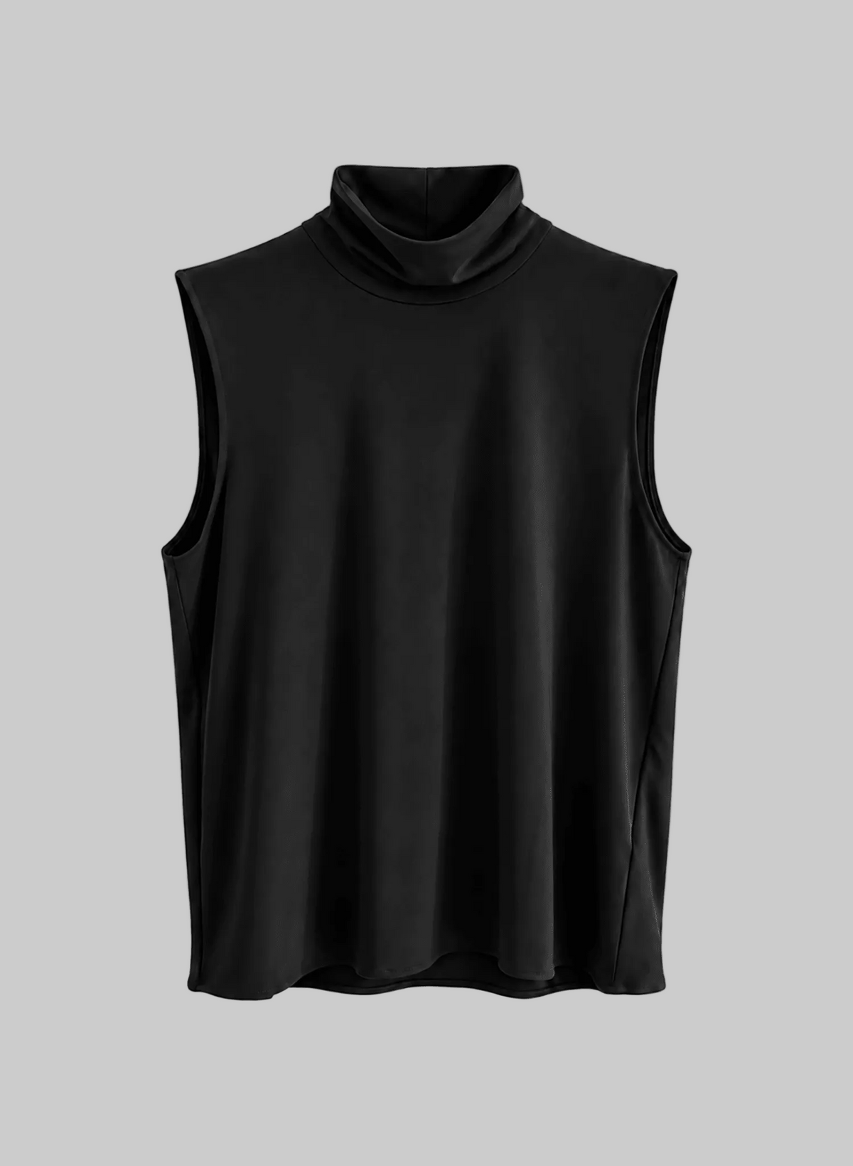 Sleeveless Turtleneck Top - Black - Meg