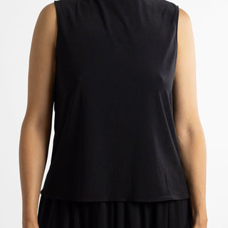 Sleeveless Turtleneck Top - Black - Meg