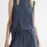 Sleeveless Turtleneck Top - Charcoal - Meg