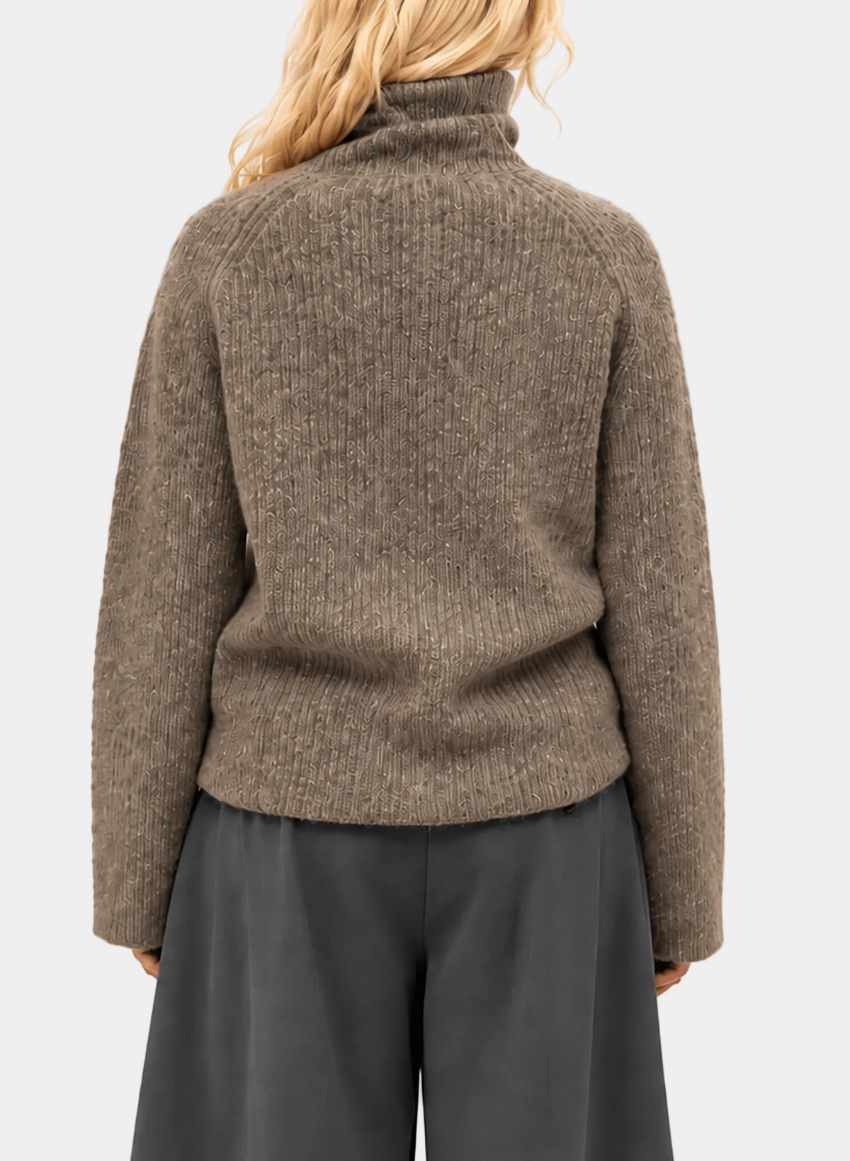 Soft Funnel Neck Sweater - Fawn - Meg