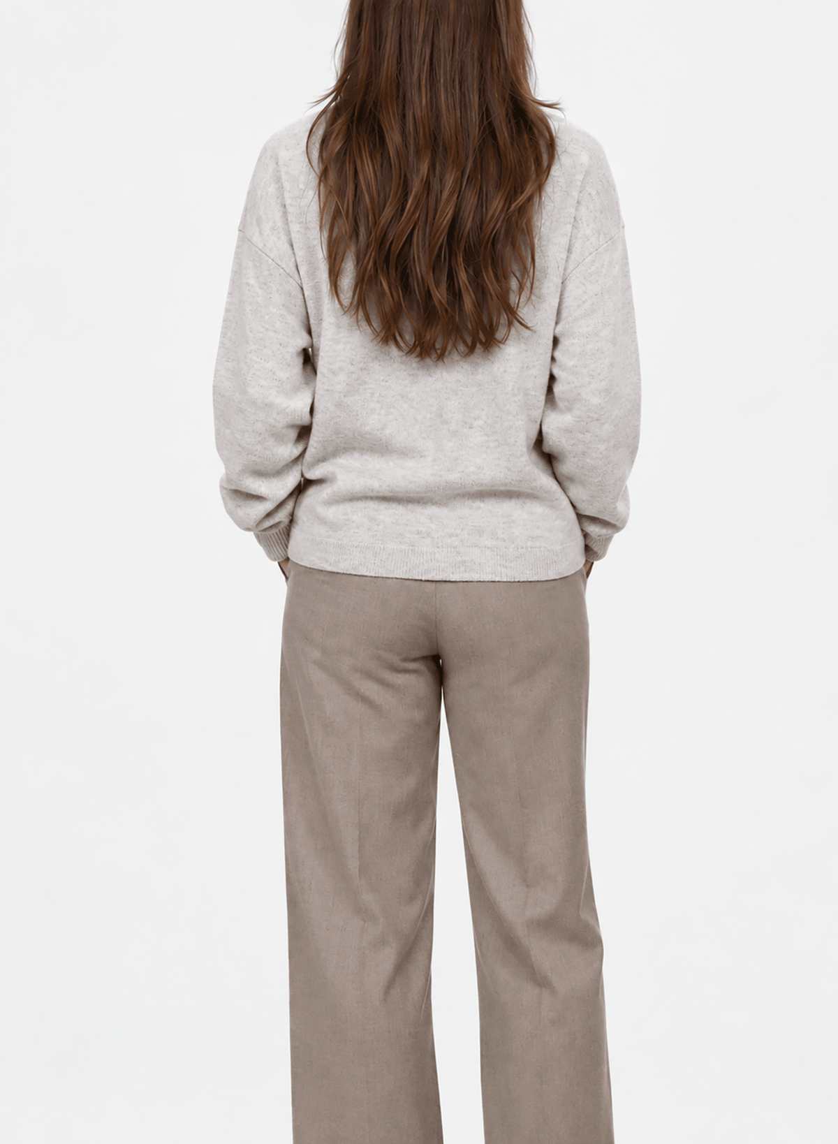 Soft V-Neck Sweater - Ice Blue - Meg