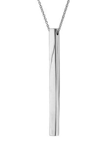 Soko - Thin Bar Pendant Necklace - Silver - Meg