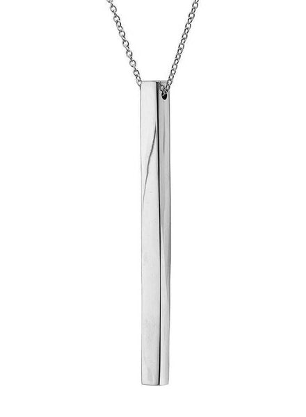 Soko - Thin Bar Pendant Necklace - Silver - Meg