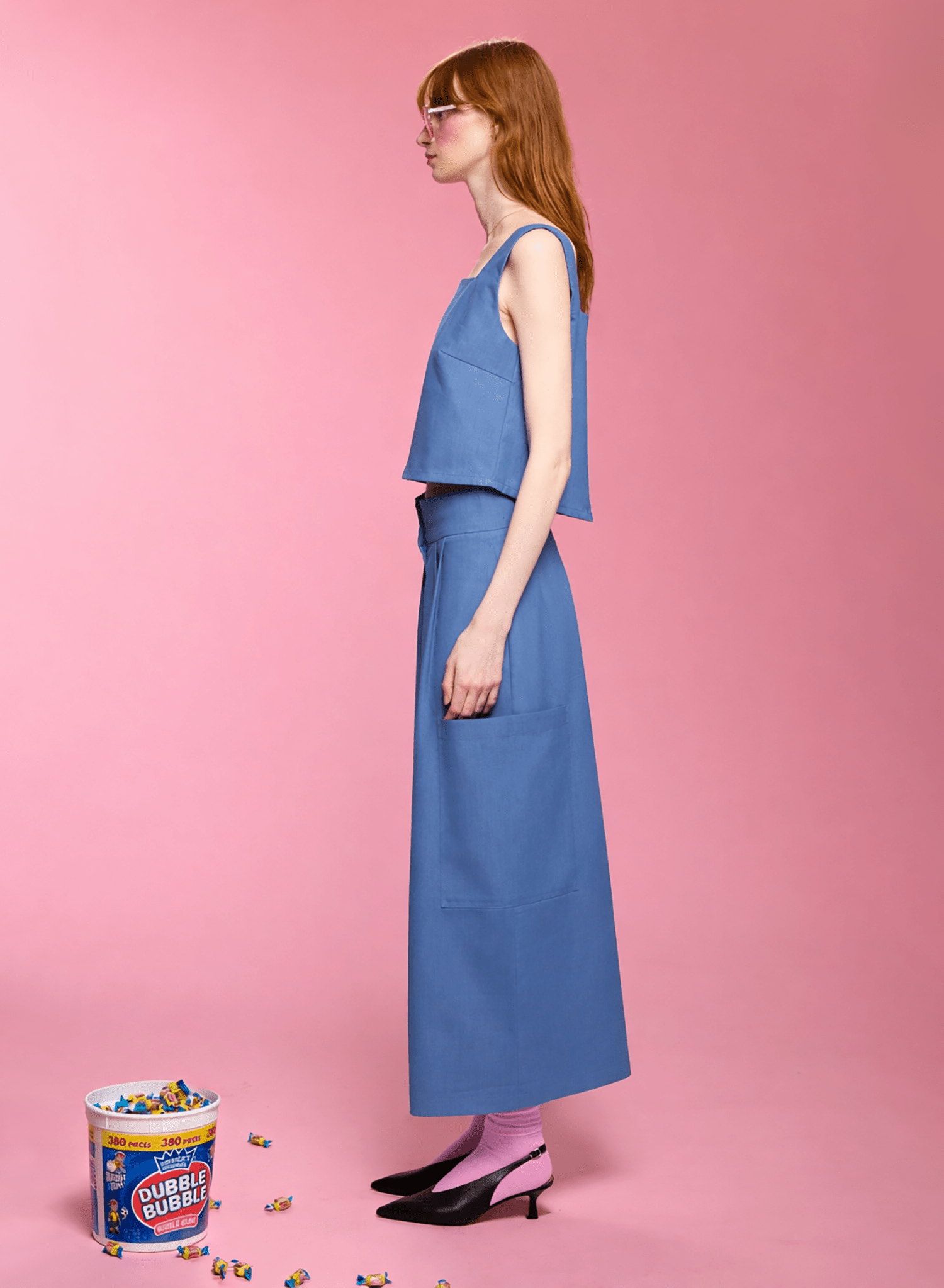 Square Top - Light Blue Denim (PRE - ORDER) - Meg