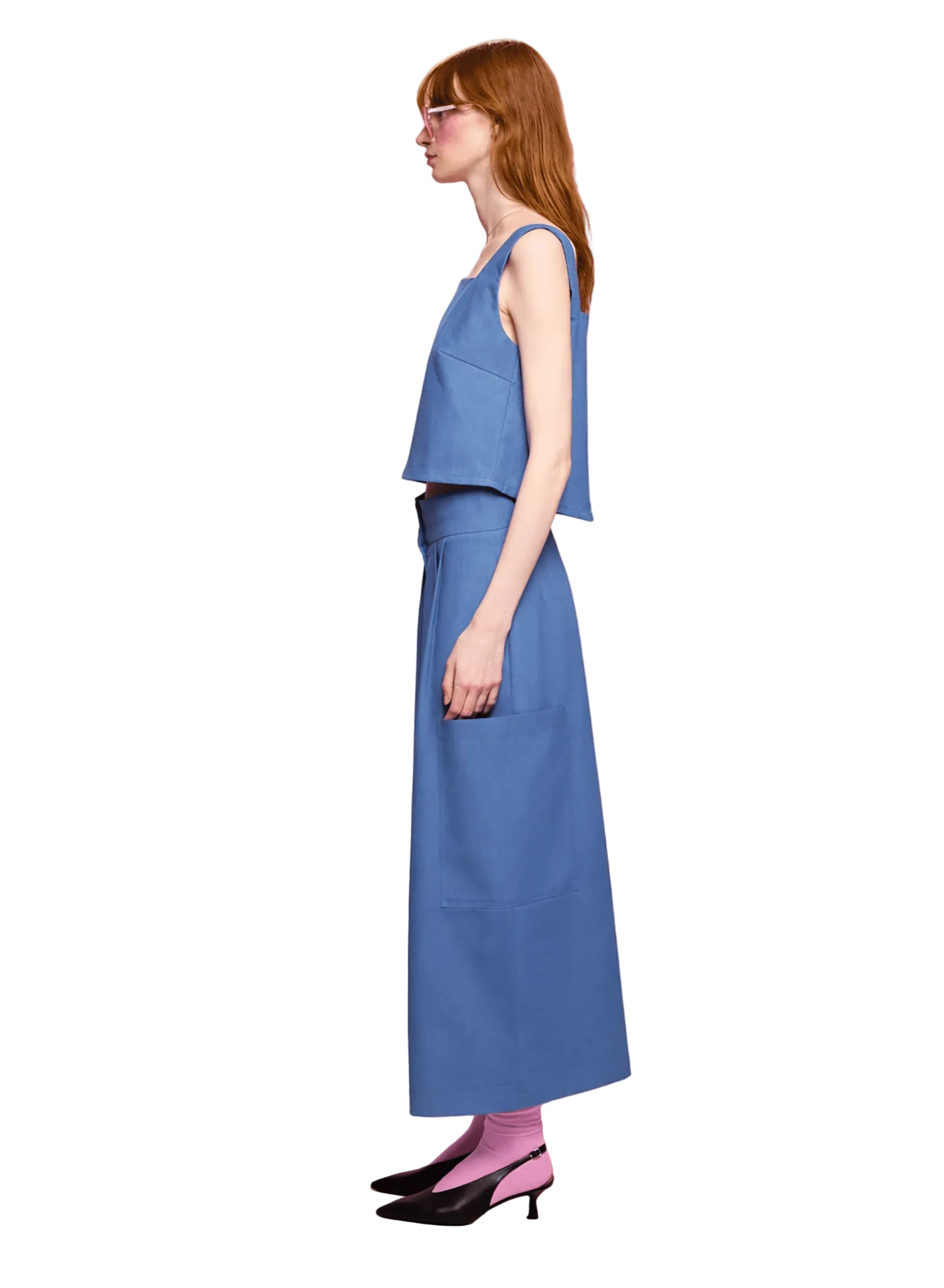 Square Top - Light Blue Denim (PRE - ORDER) - Meg