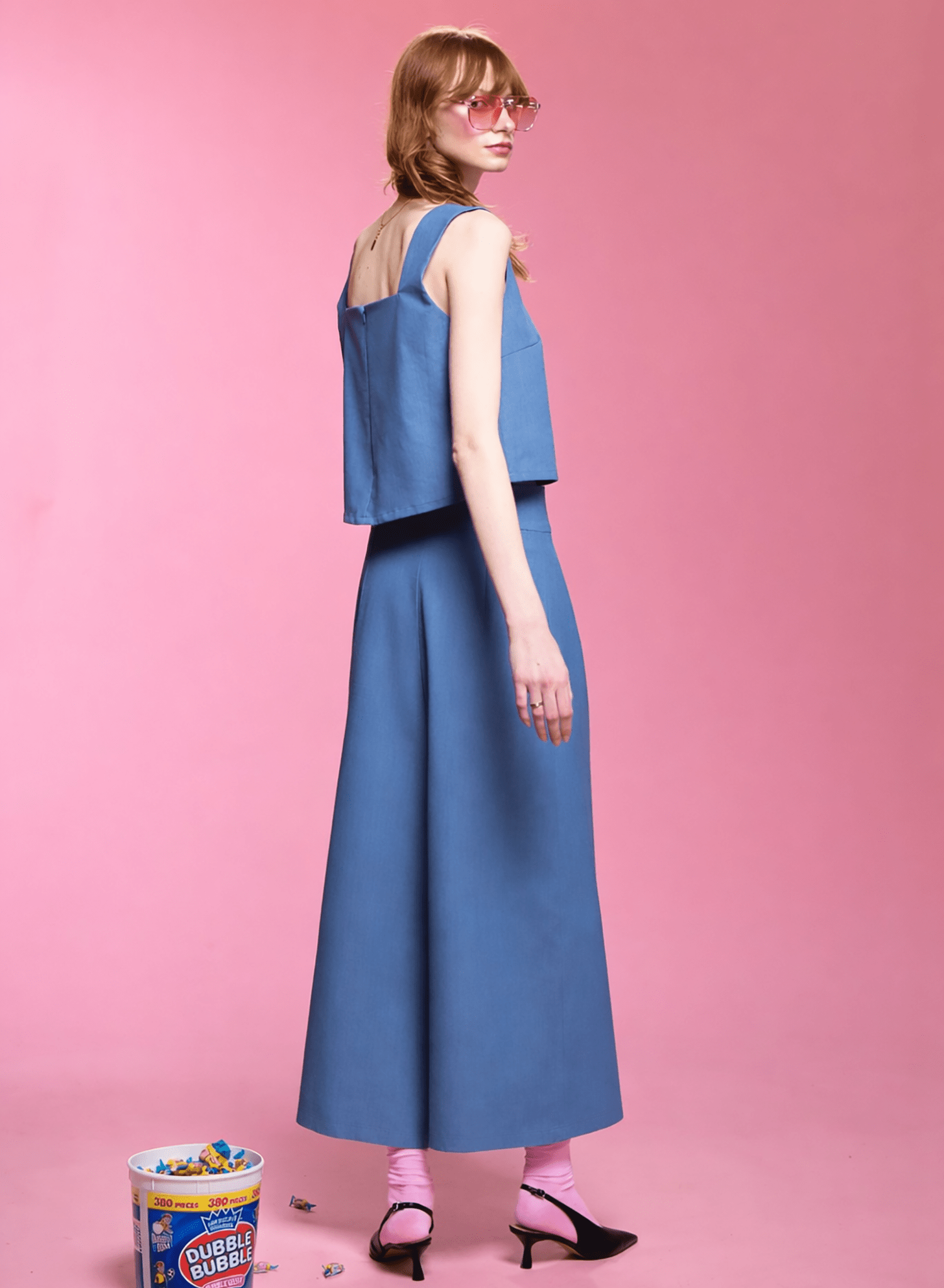 Square Top - Light Blue Denim (PRE - ORDER) - Meg