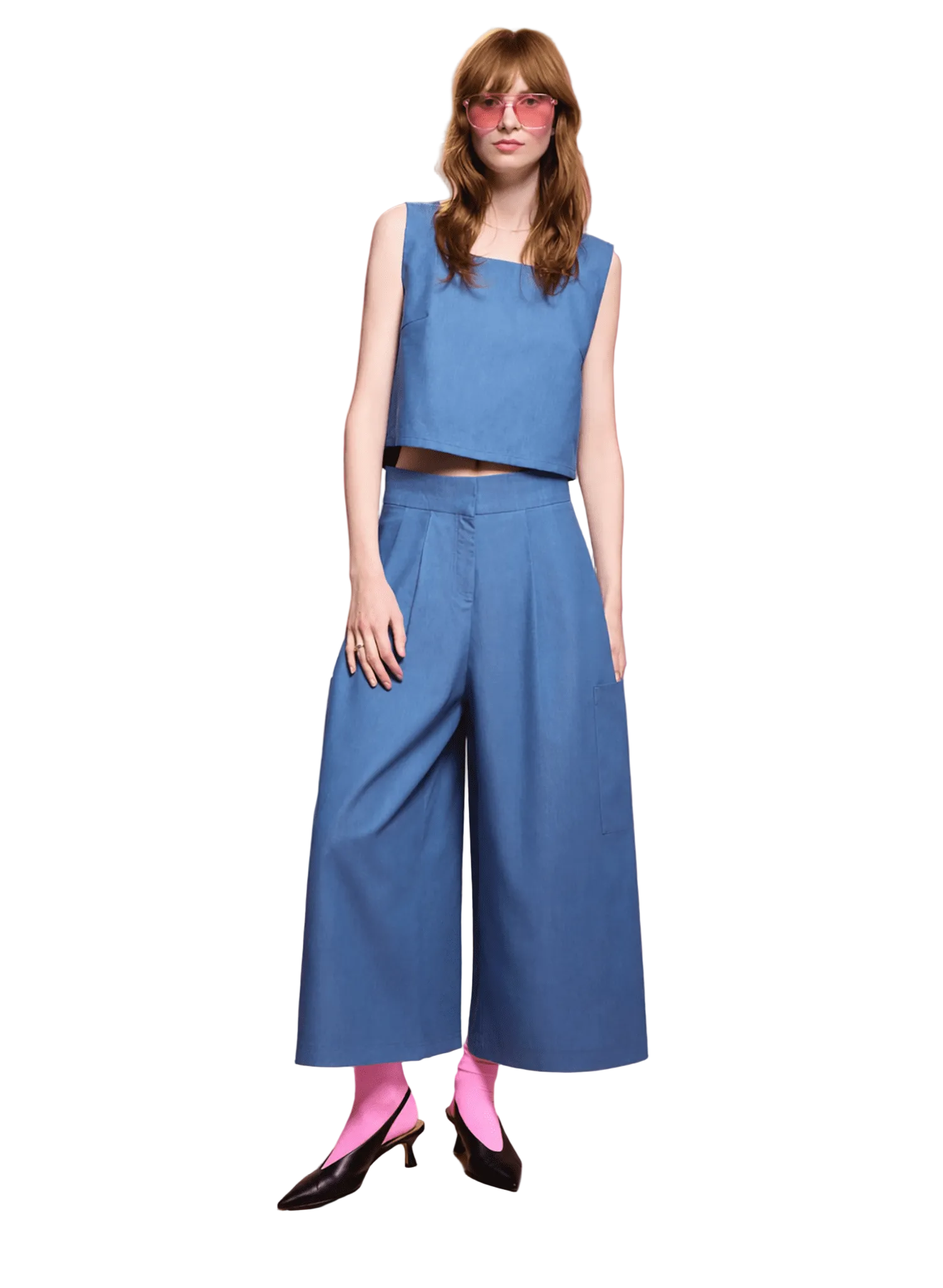 Square Top - Light Blue Denim (PRE - ORDER) - Meg