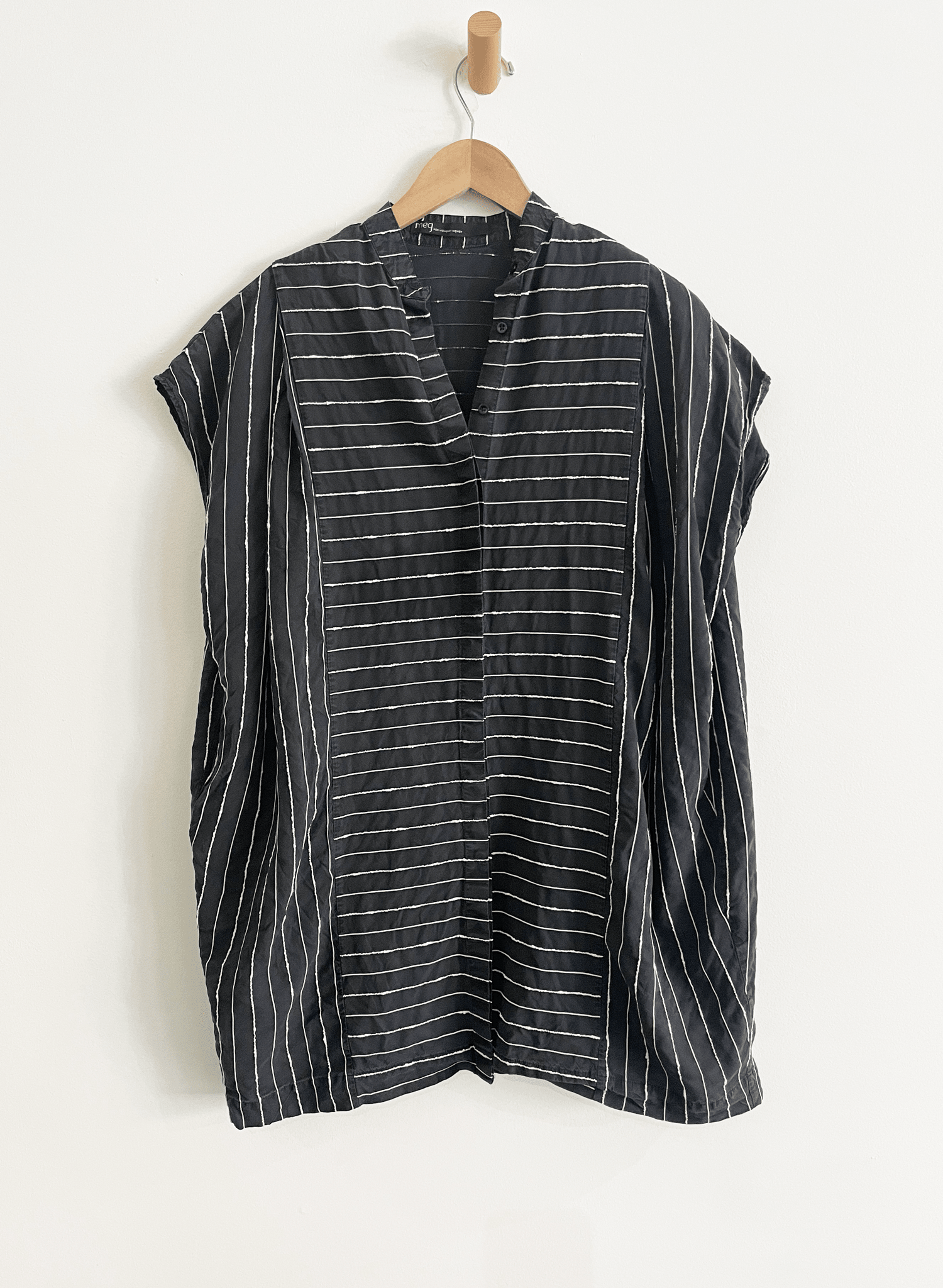 Striped Tunic (RESALE ITEM) - Black & White - XS/S - Meg