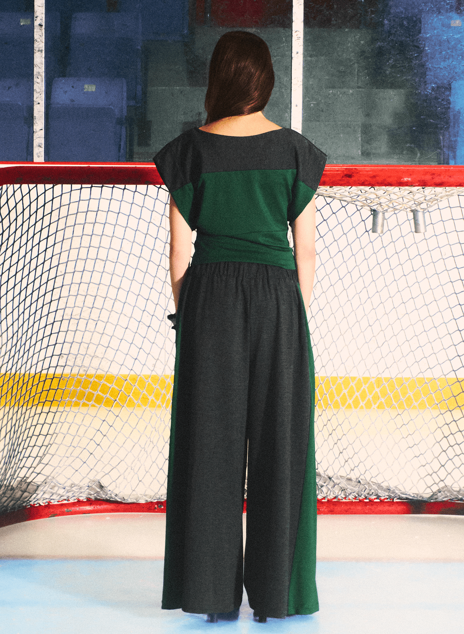 Two-Tone Marketplace Pant - Charcoal/Green (PRE-ORDER) - Meg
