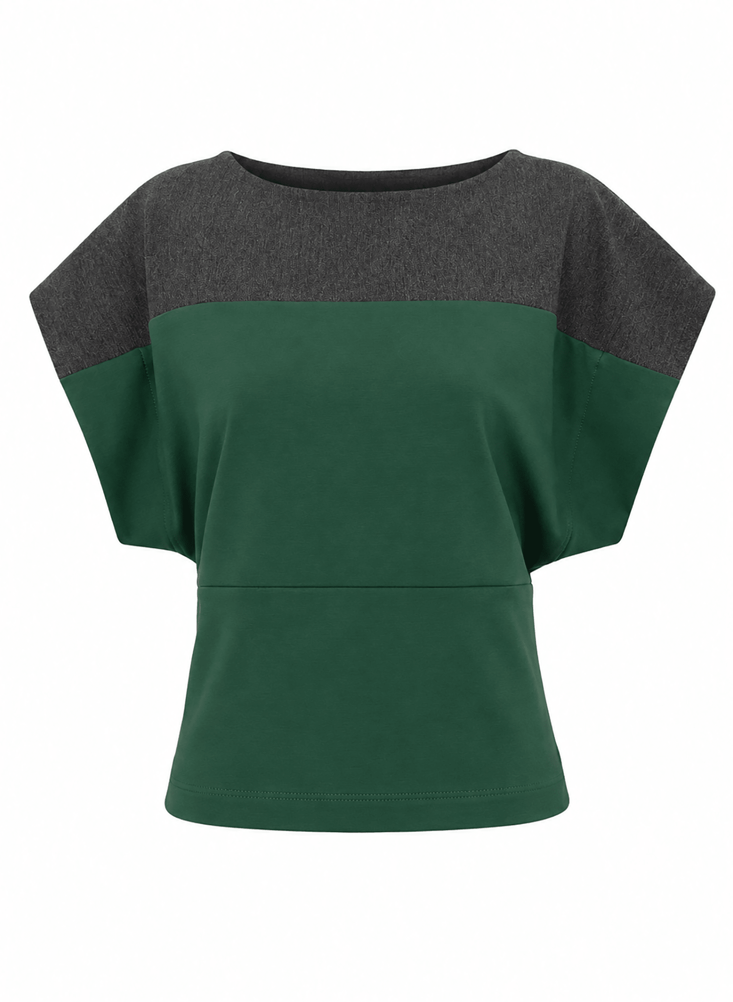 Two Tone Top - Green/Charcoal (PRE-ORDER) - Meg