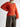 V - Neck Fuzzy Sweater - Flame - Meg