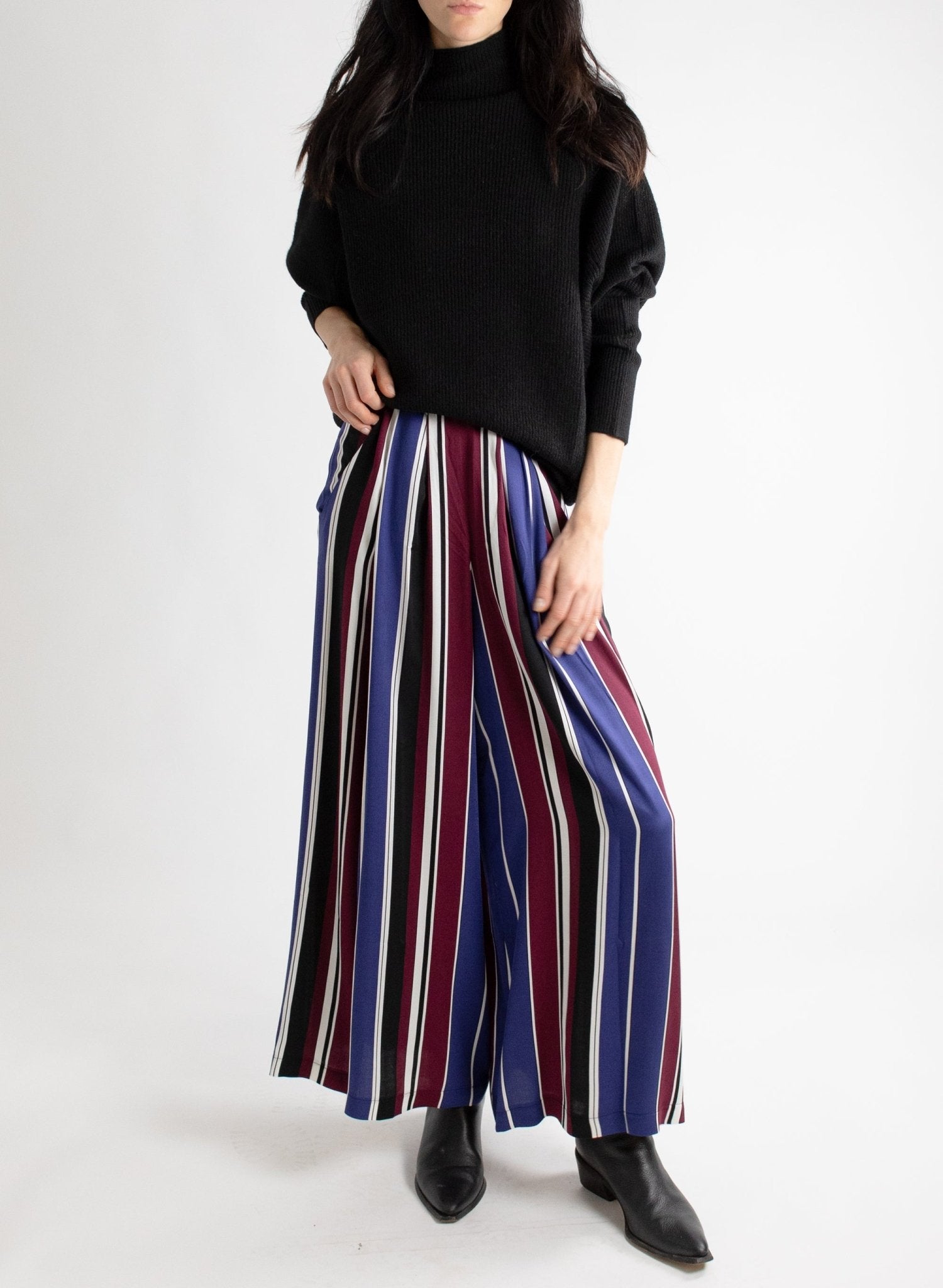 Vienna Pant - Cool Toned Stripe - Meg