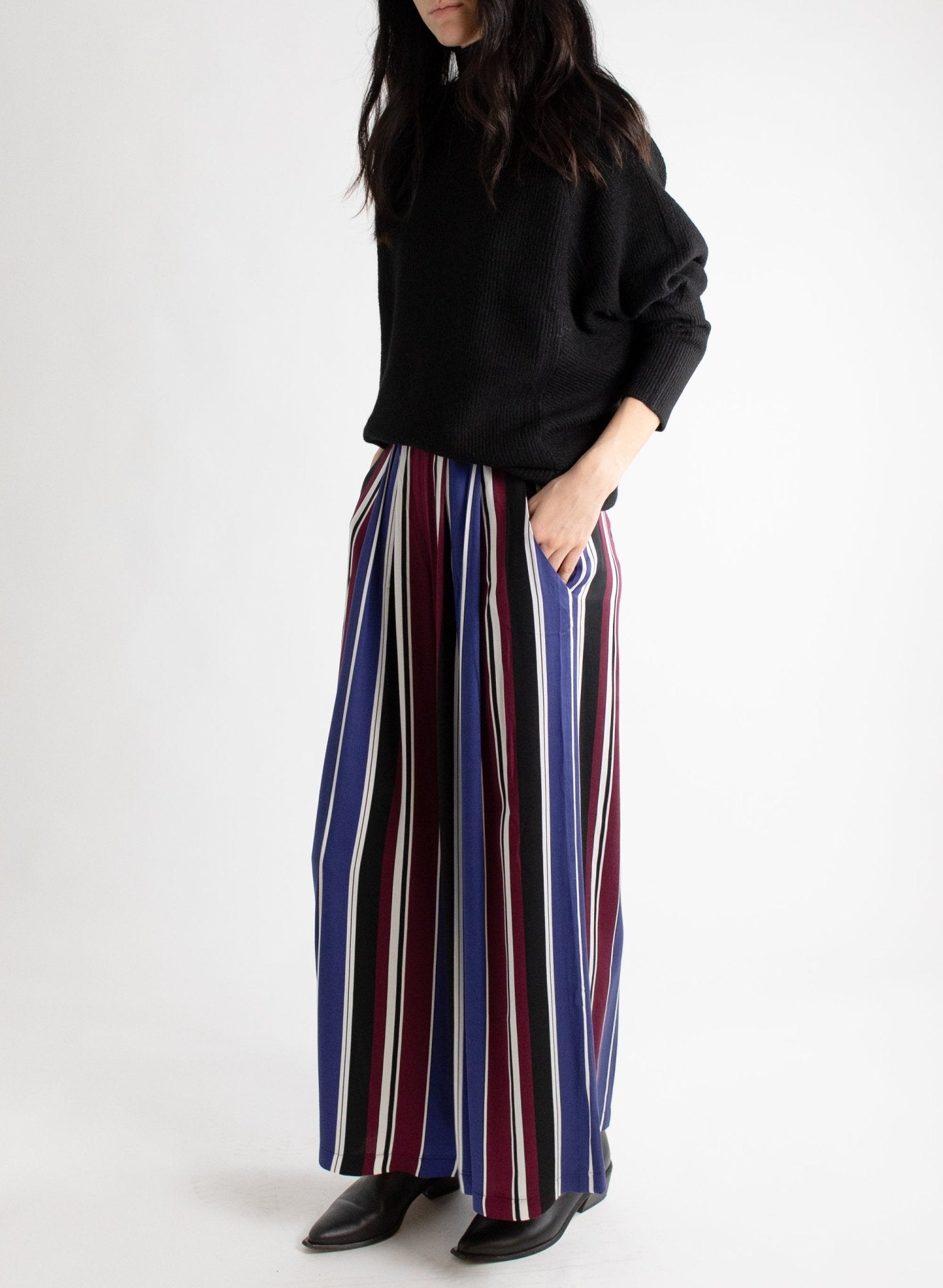 Vienna Pant - Cool Toned Stripe - Meg