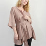 Vienna Wrap Top - Dusty Pink - O/S (RESALE ITEM) - Meg