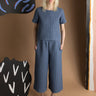 Wide Leg Jogger Pant - Steel Blue (PRE - ORDER) - Meg