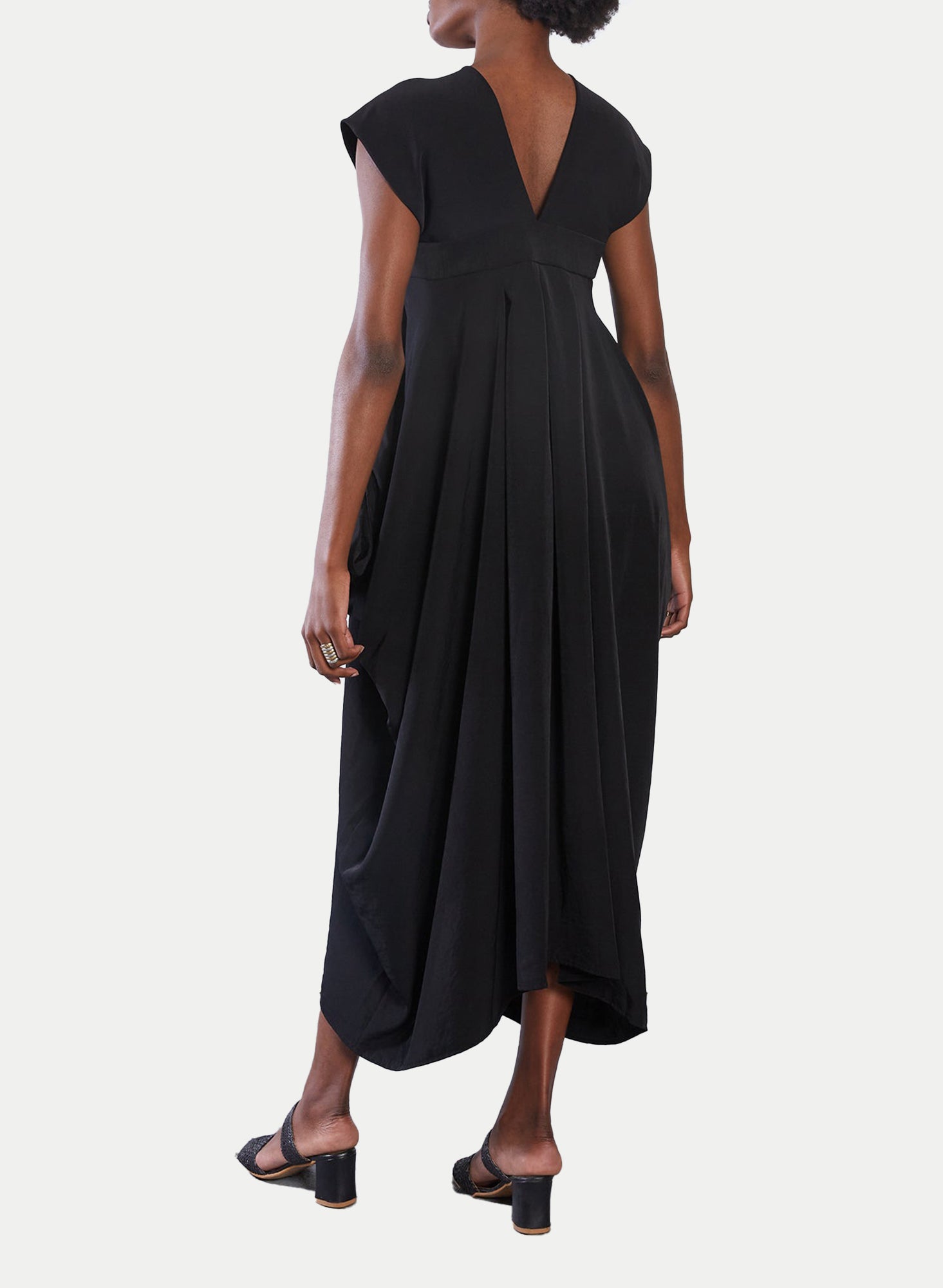 Wide Strap Dress - Black - Meg