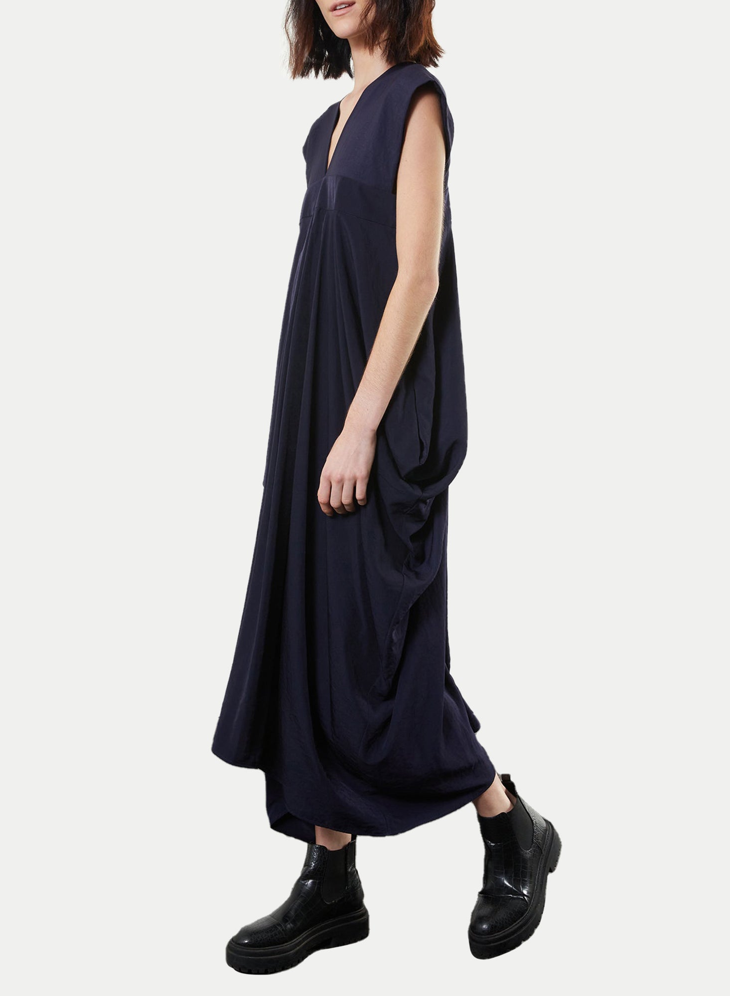 Wide Strap Dress - Navy - Meg