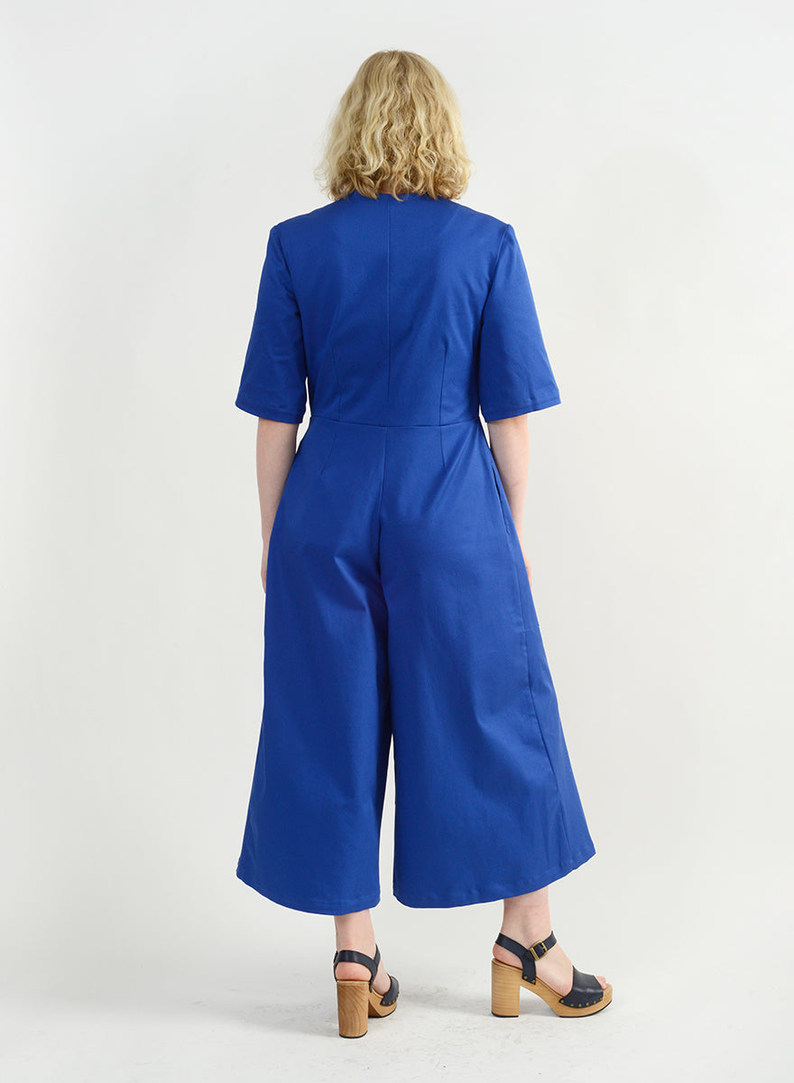 Round Pocket Jumpsuit  (RESALE ITEM) - Royal - S