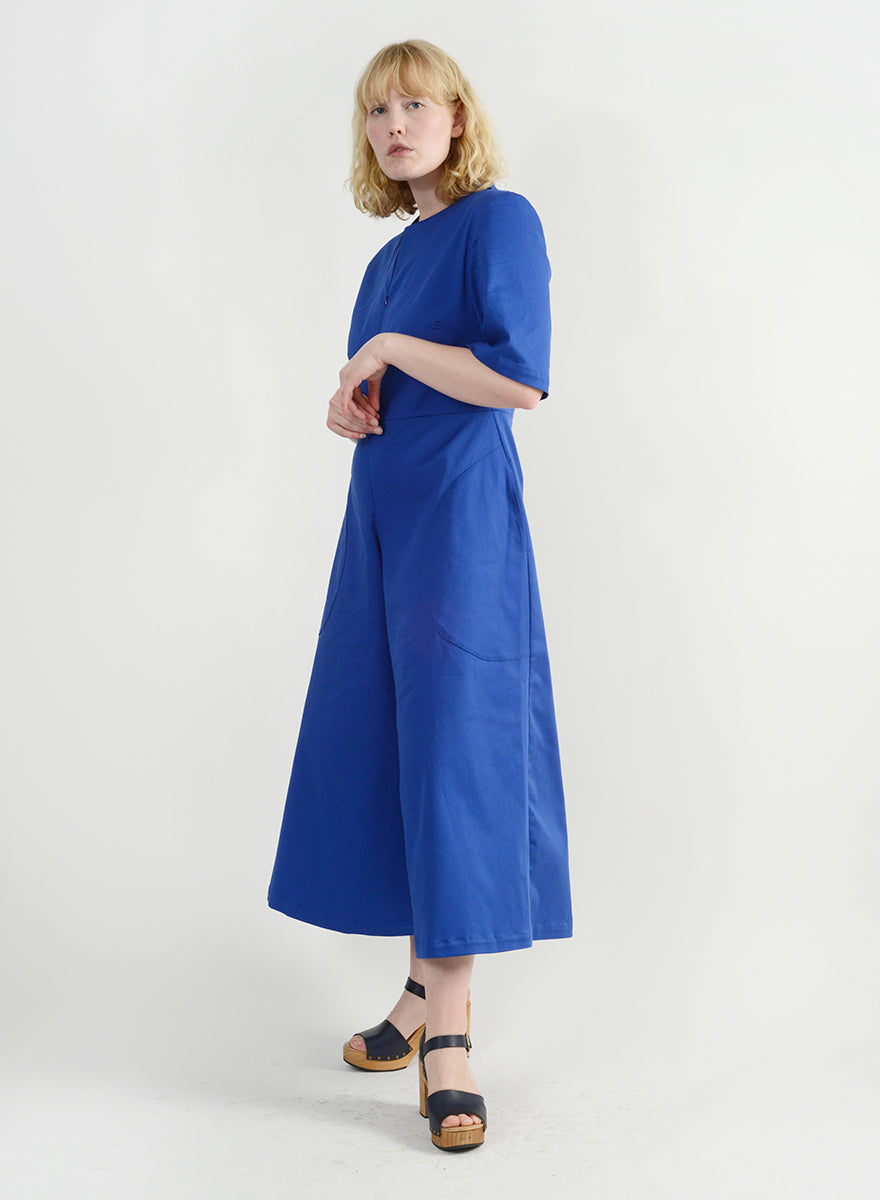 Round Pocket Jumpsuit  (RESALE ITEM) - Royal - S
