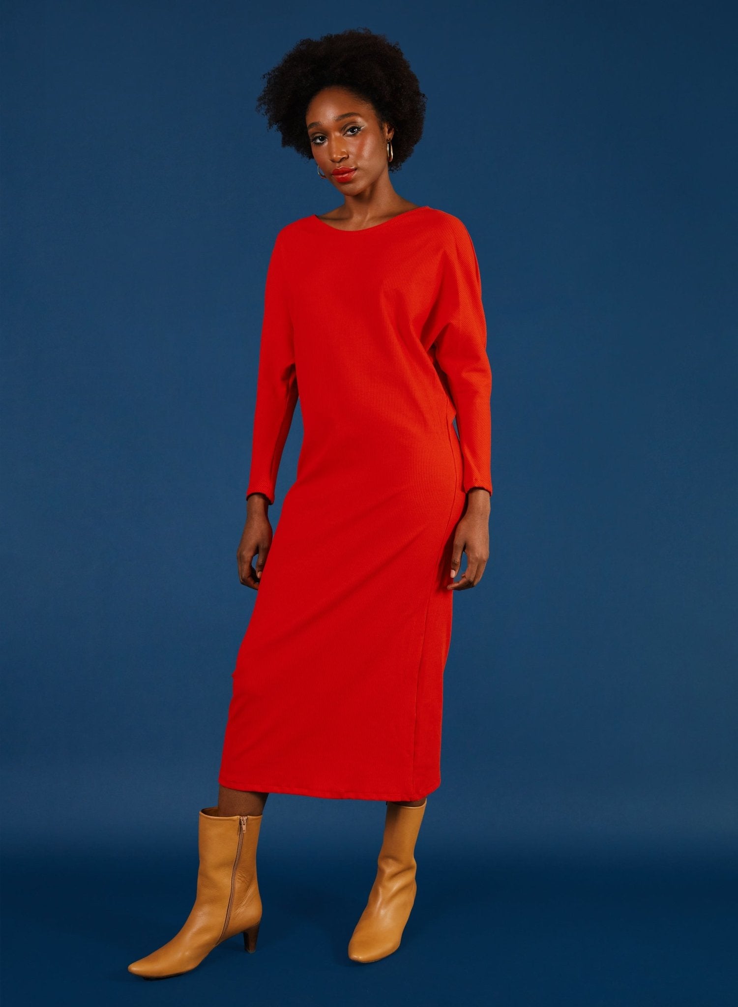 Batwing Skinny Dress - Scarlet (PRE-ORDER) - Meg
