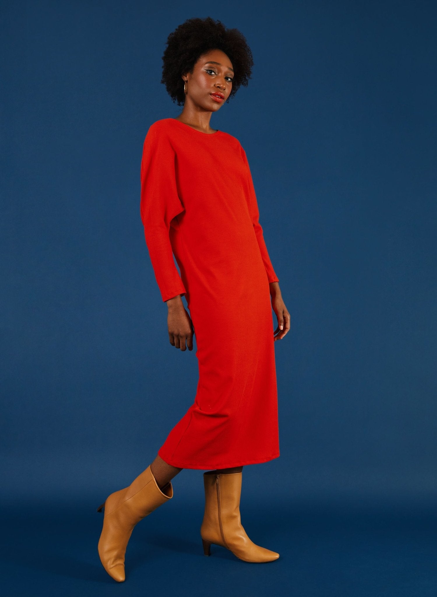 Batwing Skinny Dress - Scarlet (PRE-ORDER) - Meg
