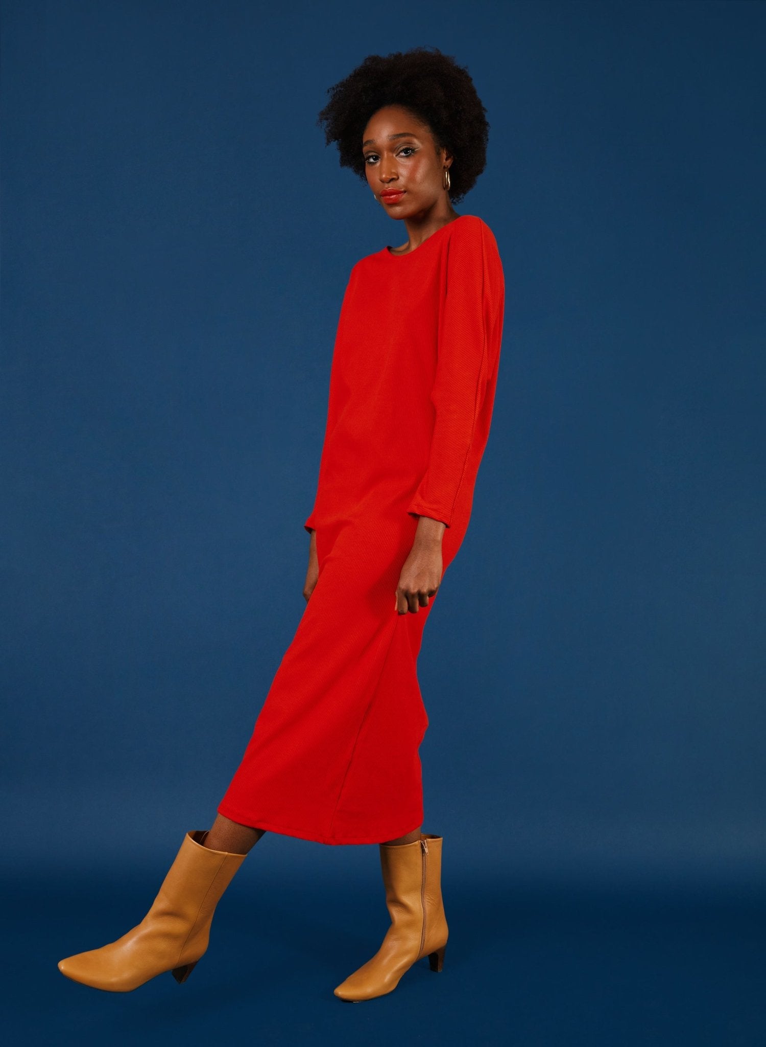 Batwing Skinny Dress - Scarlet (PRE-ORDER) - Meg