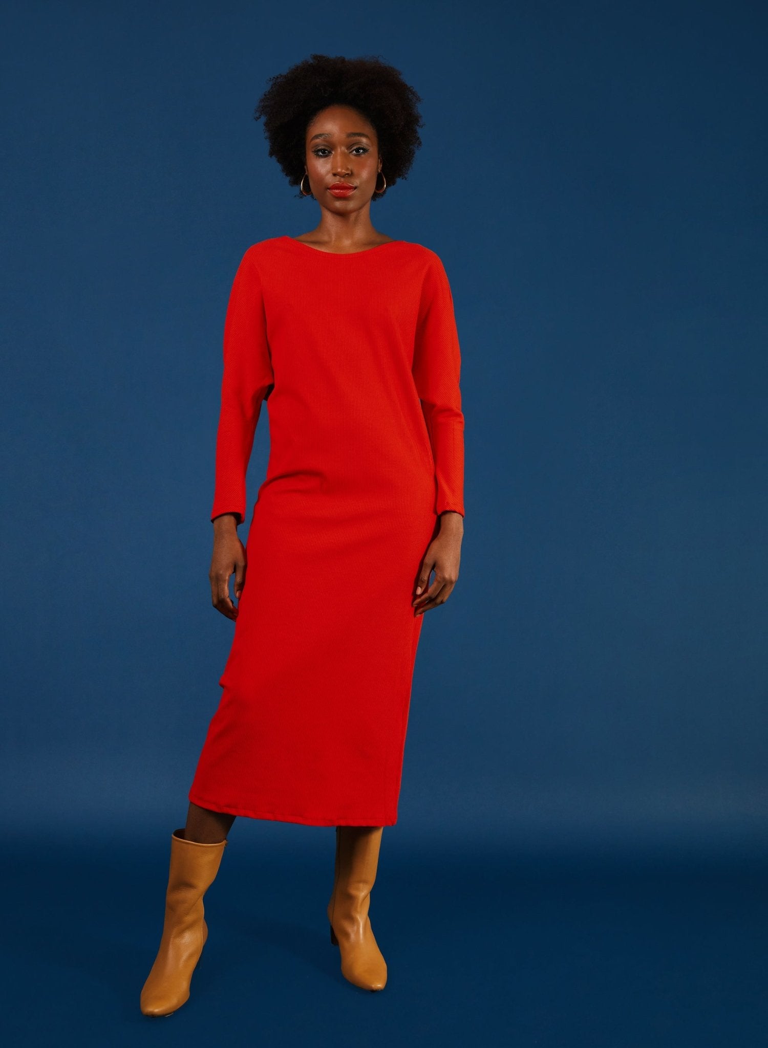 Batwing Skinny Dress - Scarlet (PRE-ORDER) - Meg