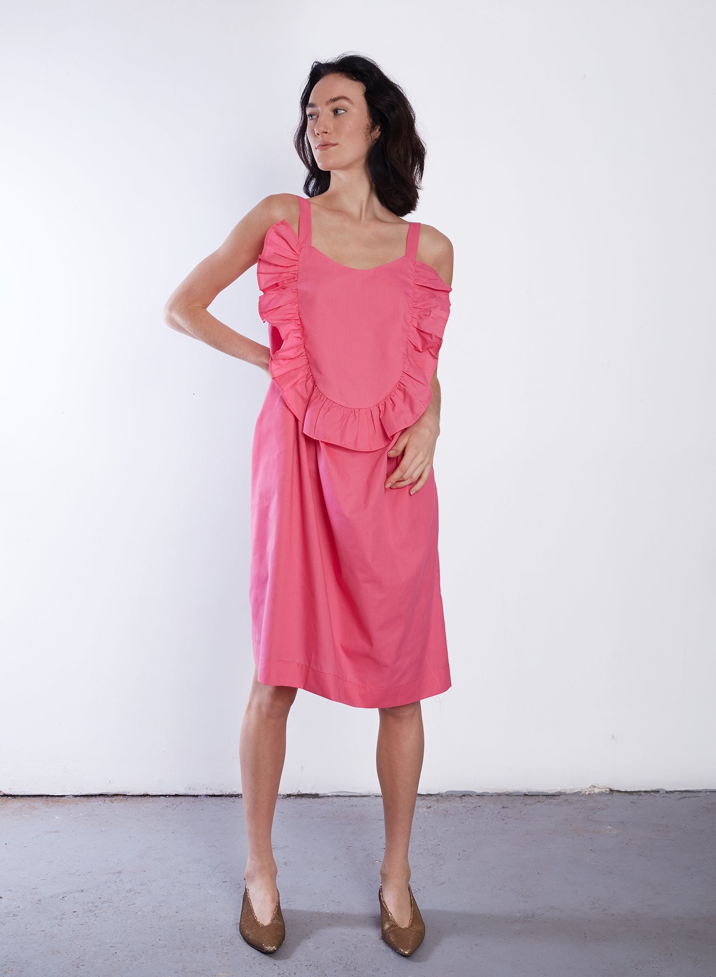 Bib Dress - Hot Pink - Meg